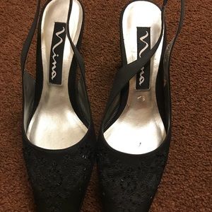 Nina High Heel, Black, Size 8N